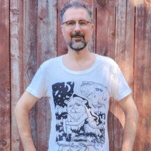 Ashbury tshirt short sleeve drug trippy stoner 420 festival furry anthro hippy